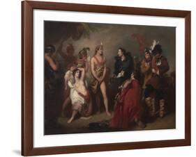 The First Interview Between the Spaniards and the Peruvians-Henry Perronet Briggs-Framed Giclee Print