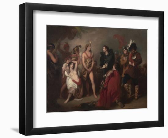 The First Interview Between the Spaniards and the Peruvians-Henry Perronet Briggs-Framed Giclee Print