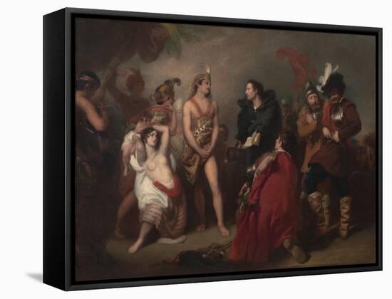 The First Interview Between the Spaniards and the Peruvians-Henry Perronet Briggs-Framed Stretched Canvas