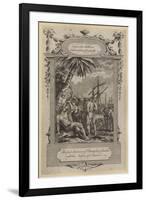The First Interview of Christopher Columbus with Natives of America-null-Framed Giclee Print