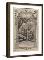 The First Interview of Christopher Columbus with Natives of America-null-Framed Giclee Print