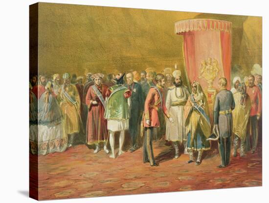 The First Investiture of the Star of India, 1863-William Simpson-Stretched Canvas
