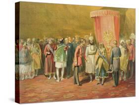 The First Investiture of the Star of India, 1863-William Simpson-Stretched Canvas