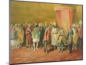 The First Investiture of the Star of India, 1863-William Simpson-Mounted Giclee Print