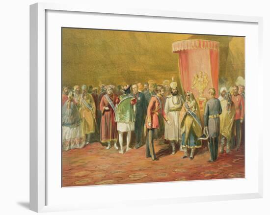 The First Investiture of the Star of India, 1863-William Simpson-Framed Giclee Print