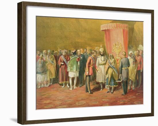 The First Investiture of the Star of India, 1863-William Simpson-Framed Giclee Print