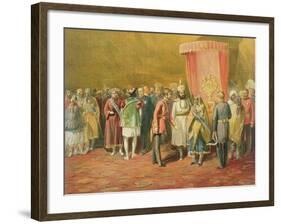 The First Investiture of the Star of India, 1863-William Simpson-Framed Giclee Print