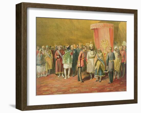 The First Investiture of the Star of India, 1863-William Simpson-Framed Giclee Print