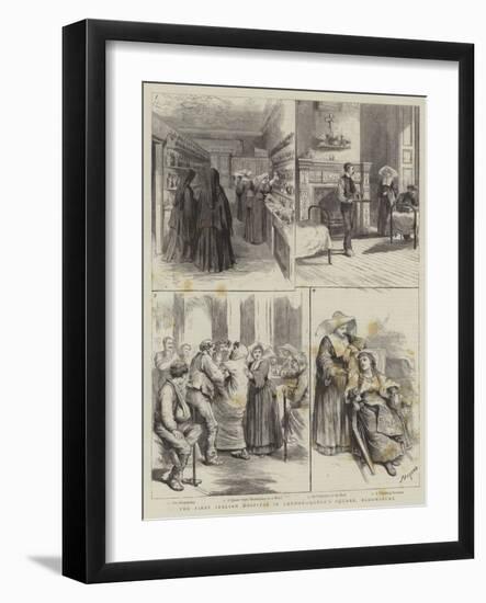 The First Italian Hospital in London, Queen's Square, Bloomsbury-Godefroy Durand-Framed Giclee Print