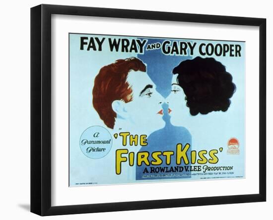 The First Kiss, 1928-null-Framed Art Print