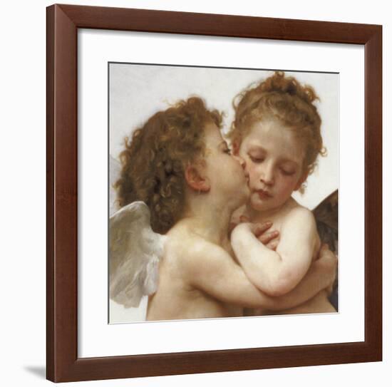 The First Kiss, c.1873 (detail)-William Adolphe Bouguereau-Framed Art Print