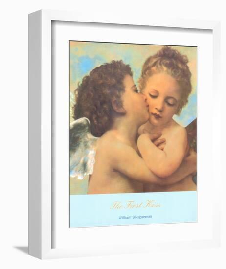 The First Kiss, c.1873 (detail)-William Adolphe Bouguereau-Framed Art Print