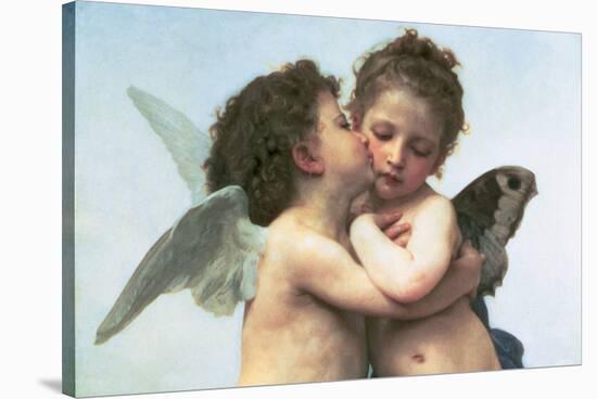 The First Kiss (detail)-William Adolphe Bouguereau-Stretched Canvas