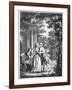 The First Kiss of Love, Illustration from "La Nouvelle Heloise" by Jean-Jacques Rousseau-Nicolas Andre Monsiau-Framed Giclee Print