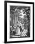 The First Kiss of Love, Illustration from "La Nouvelle Heloise" by Jean-Jacques Rousseau-Nicolas Andre Monsiau-Framed Giclee Print