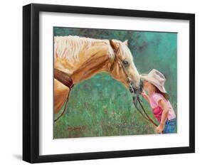 The First Kiss-June Dudley-Framed Art Print