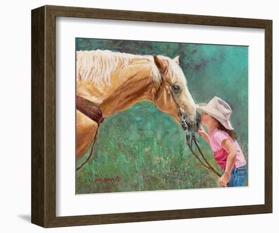 The First Kiss-June Dudley-Framed Art Print