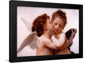The First Kiss-William Adolphe Bouguereau-Framed Poster