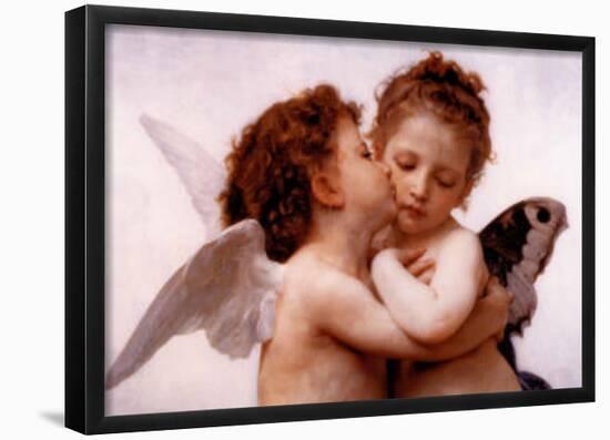 The First Kiss-William Adolphe Bouguereau-Framed Poster