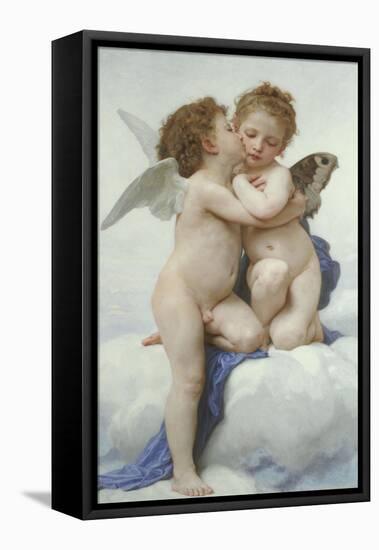 The First Kiss-William Adolphe Bouguereau-Framed Stretched Canvas