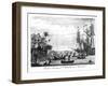 The First Landing of Columbus at America (Engraving) (B&W Photo)-English-Framed Giclee Print