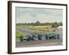The First Lap - 1967, British Grand Prix at Silverstone, 1986 (Oil on Canvas)-Richard Wheatland-Framed Giclee Print