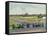 The First Lap - 1967, British Grand Prix at Silverstone, 1986 (Oil on Canvas)-Richard Wheatland-Framed Stretched Canvas