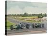 The First Lap - 1967, British Grand Prix at Silverstone, 1986 (Oil on Canvas)-Richard Wheatland-Stretched Canvas