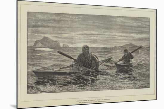 The First Lesson in Canoeing-null-Mounted Giclee Print