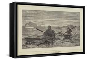 The First Lesson in Canoeing-null-Framed Stretched Canvas