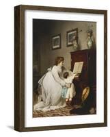 The First Lesson-George Frederick Folingsby-Framed Giclee Print