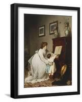 The First Lesson-George Frederick Folingsby-Framed Giclee Print