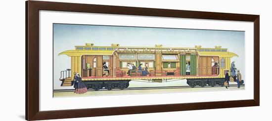 The First Luxury Pullman Sleeping Car, 1865-null-Framed Giclee Print