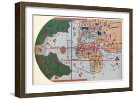 The First Map to Show America, 1912-Juan de la Cosa-Framed Giclee Print