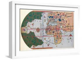The First Map to Show America, 1912-Juan de la Cosa-Framed Giclee Print