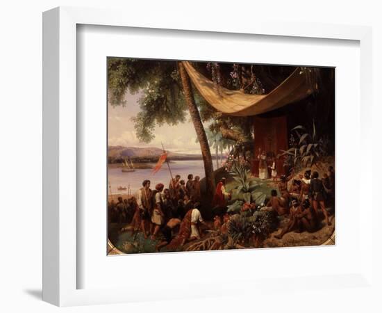 The First Mass Said in America-Pharamond Blanchard-Framed Giclee Print