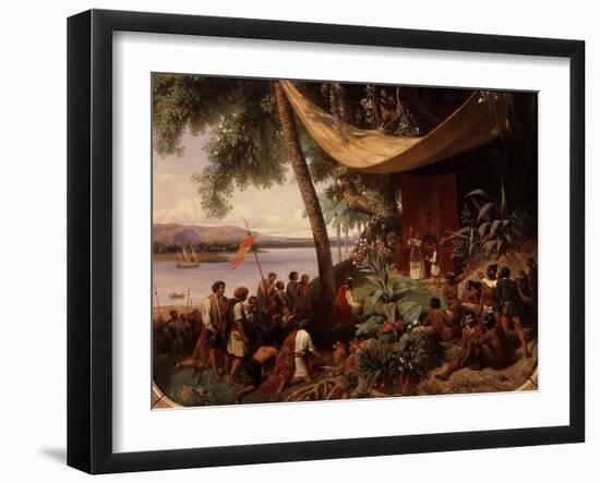 The First Mass Said in America-Pharamond Blanchard-Framed Giclee Print