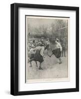 The First Match of the British Ladies' Football Club-H.m. Paget-Framed Photographic Print