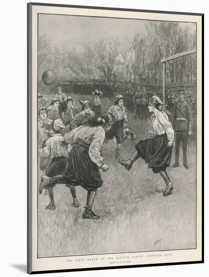 The First Match of the British Ladies' Football Club-H.m. Paget-Mounted Photographic Print