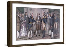 The First Meeting of General George Washington-Currier & Ives-Framed Giclee Print