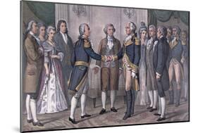 The First Meeting of General George Washington-Currier & Ives-Mounted Giclee Print