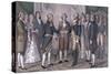 The First Meeting of General George Washington-Currier & Ives-Stretched Canvas