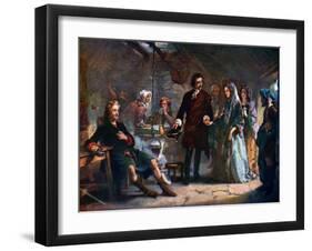 The First Meeting of Prince Charles and Flora Macdonald on the Island of South Uist, 1925-Alexander Johnston-Framed Giclee Print