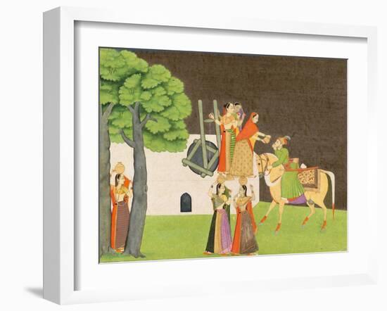 The First Meeting of the Eyes, c.1750-Manaku-Framed Giclee Print