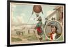 The First Military Balloon at the Battle of Fleurus, 1794-null-Framed Giclee Print