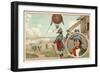 The First Military Balloon at the Battle of Fleurus, 1794-null-Framed Giclee Print