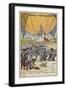 The First Military Balloon, L'Entreprenant, in Use at the Battle of Fleurus, 1794-null-Framed Giclee Print