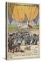 The First Military Balloon, L'Entreprenant, in Use at the Battle of Fleurus, 1794-null-Stretched Canvas