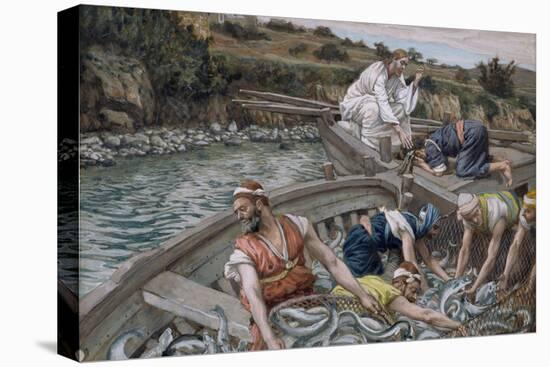 The First Miraculous Draught of Fish, Illustration for 'The Life of Christ', C.1886-94-James Tissot-Stretched Canvas