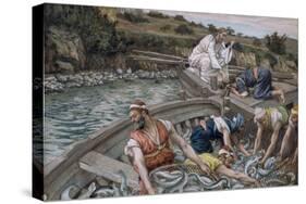 The First Miraculous Draught of Fish, Illustration for 'The Life of Christ', C.1886-94-James Tissot-Stretched Canvas